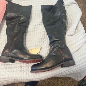 Bed Stu Black Over the Knee Boots (wide calf)